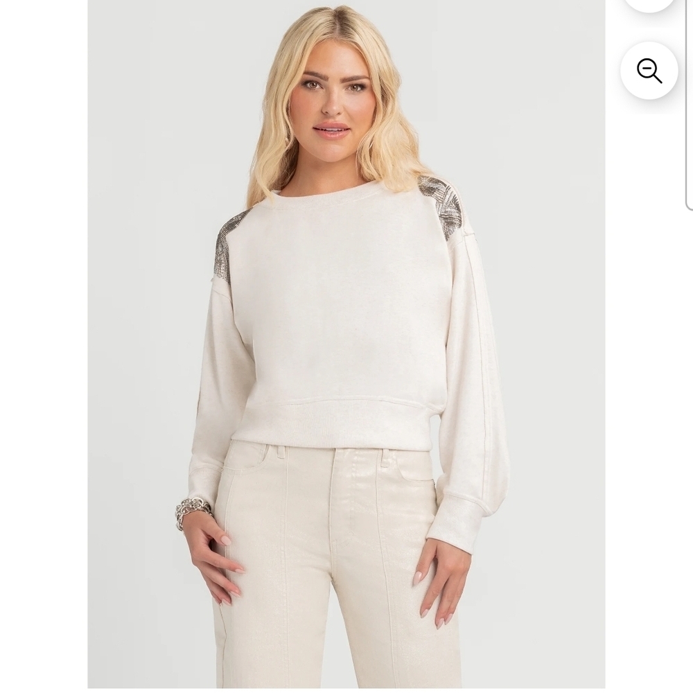 Jessica Simpson Women's Khissa Crewneck Top - Picture 2 of 5